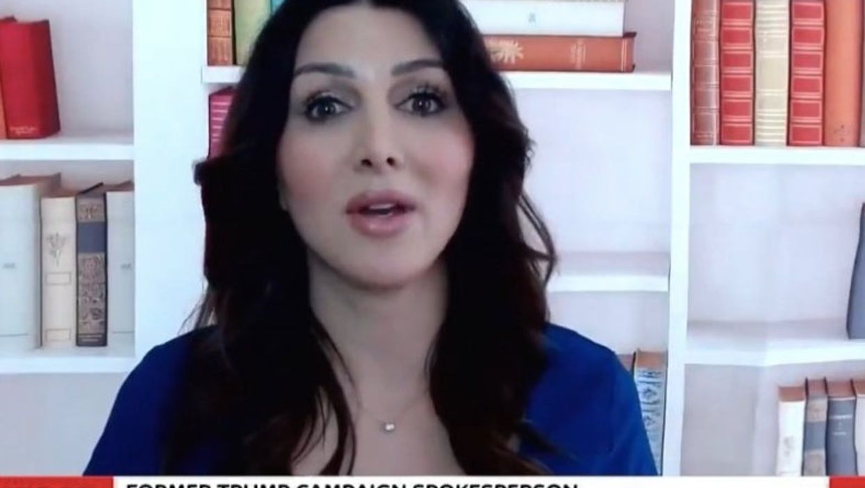Trump campaigner accused of using fake bookshelf with ‘crease’ in it on TV
