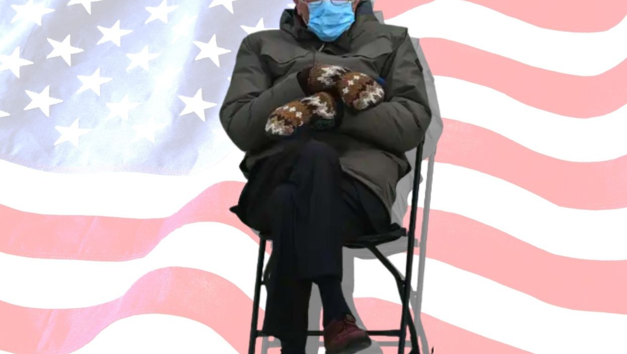 How Bernie Sanders’ totally bizarre inauguration outfit became everyone’s perfect meme