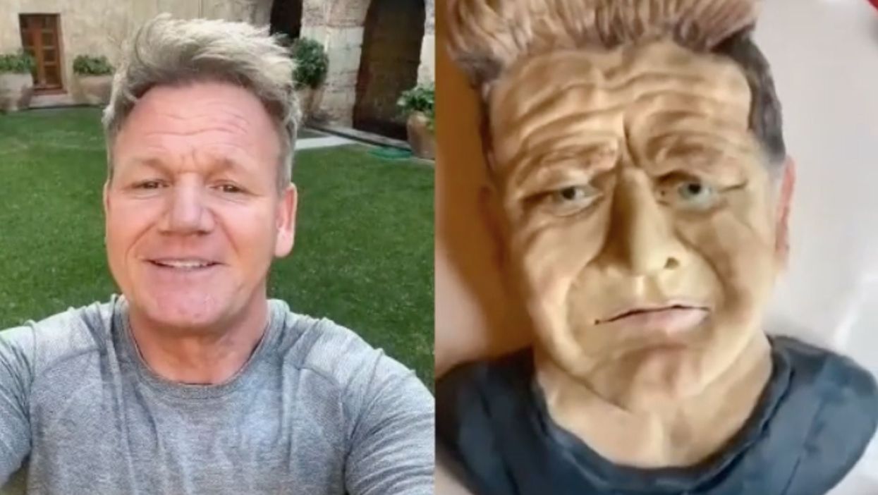Gordon Ramsay’s latest TikTok responds cook who posted a video of a cake shaped like his face