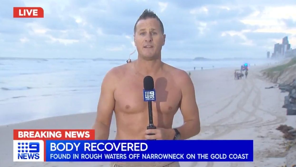 TV weatherman stripped down to rescue drowning surfer live on air