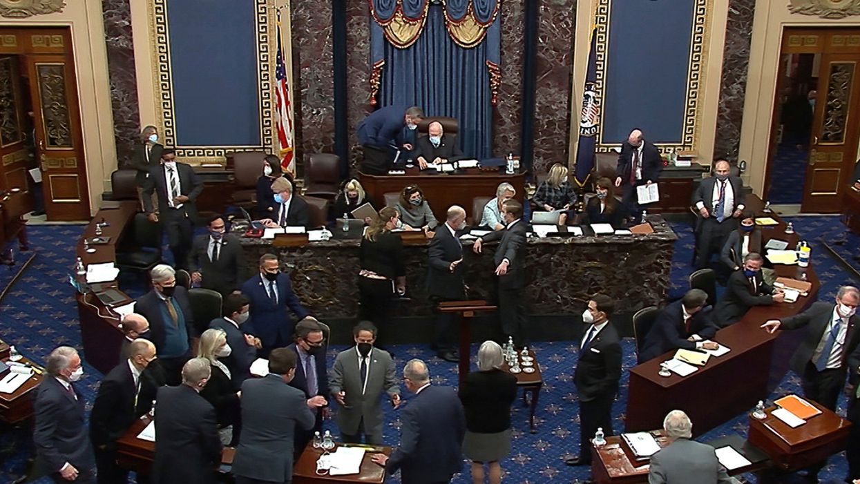 Outrage as Fox News cuts away from impeachment trial after ‘chilling’ footage of pro-Trump riot mob airs