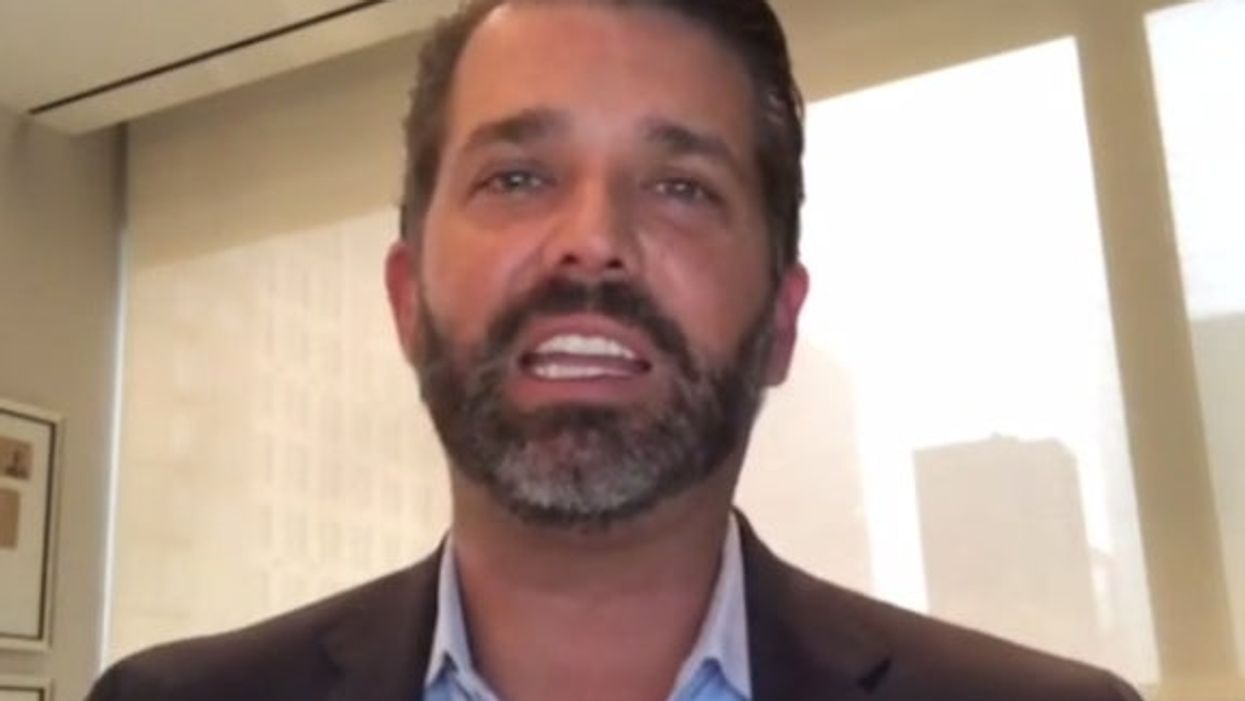 Trump Jr posts shocking video furiously ranting about the ‘persecution’ of his father