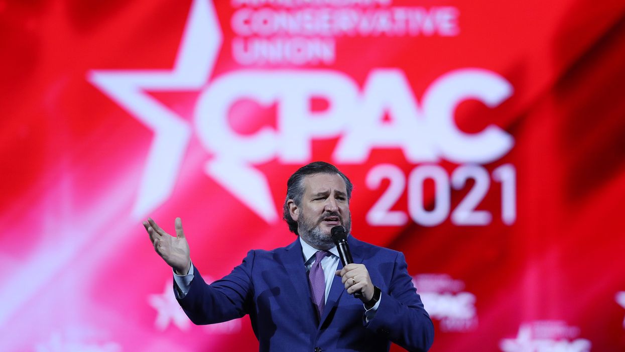 Ted Cruz mocked for ‘painfully unfunny’ jokes about Cancun trip and AOC in CPAC speech