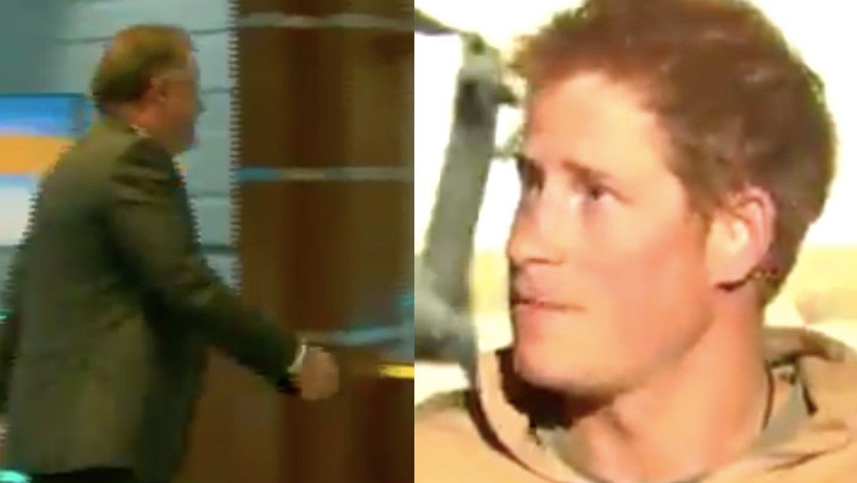 Who did a better job of walking off a TV set, Prince Harry or Piers Morgan?