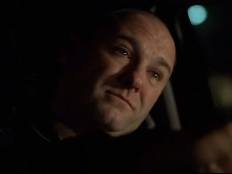 Tony Soprano crying in his car to different is the best new viral trend | indy100