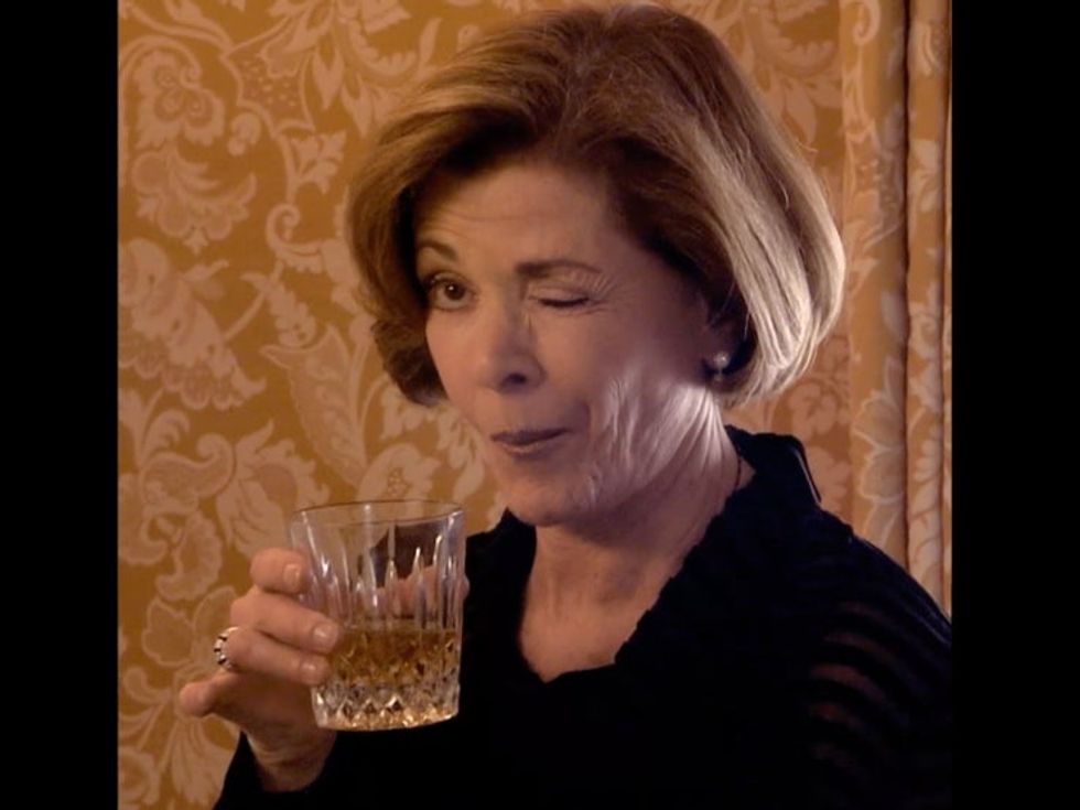 Lucille Bluth Drinking Gif