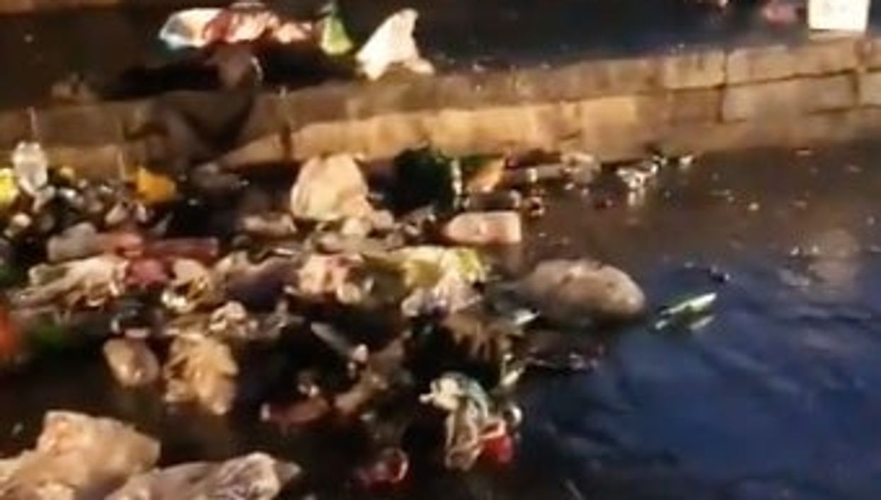 Piles of rubbish left behind at Cardiff Bay after revellers breach Covid rules in shocking scenes