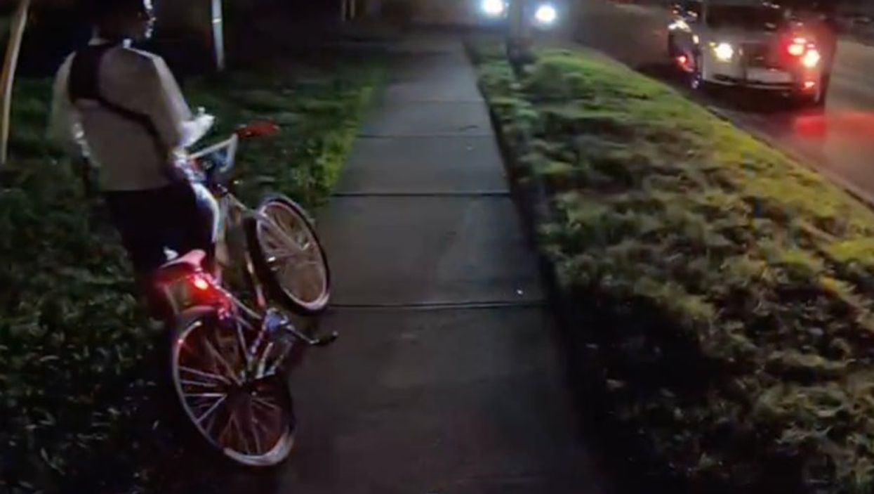 TikTokers riding bicycles past police get guns pointed at them