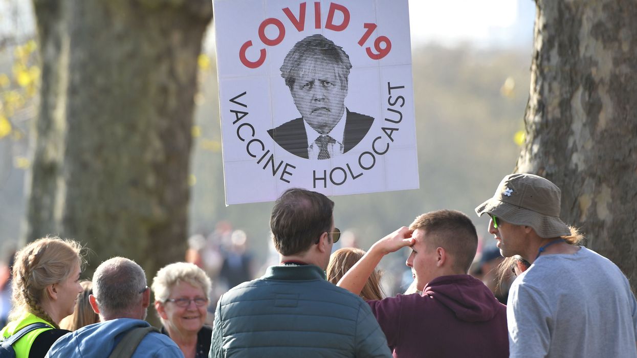 Anti-lockdown protesters slammed for use of Nazi Holocaust symbol