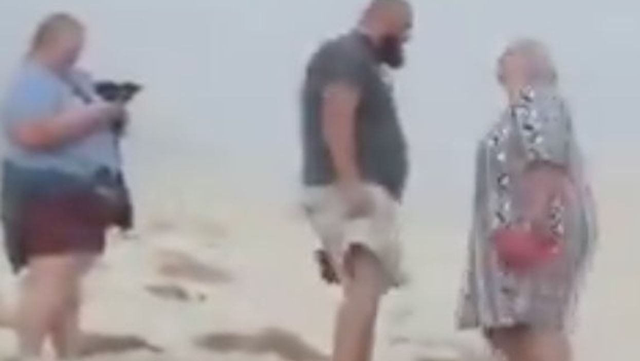 This may be the most slapstick engagement video you ever see