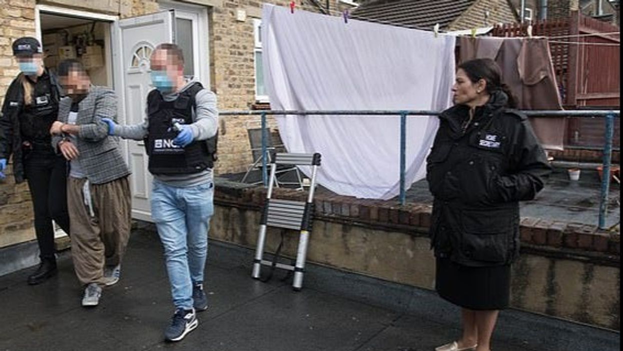 No, Priti Patel is not attending immigration raids in person