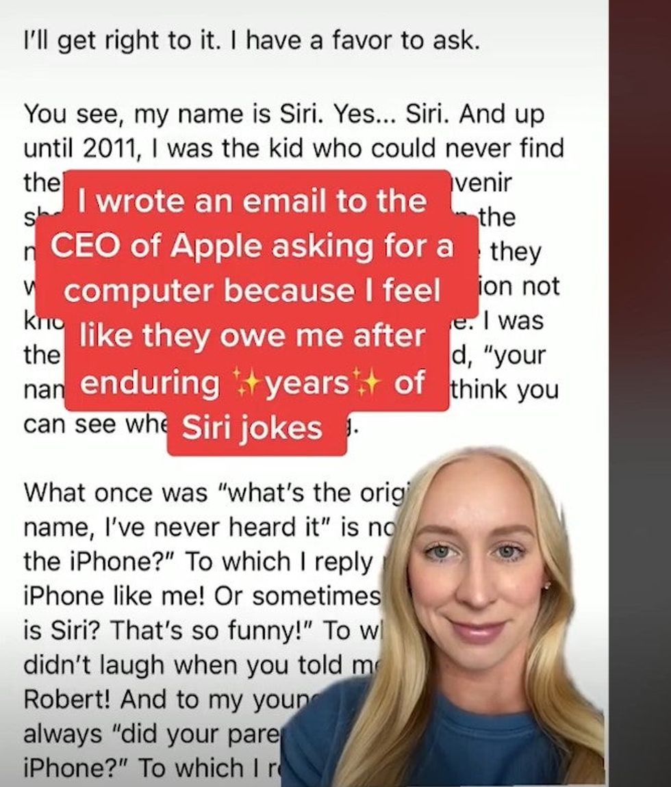Woman called Siri writes to Apple CEO asking for free laptop to make up for  jokes she's had to endure | indy100