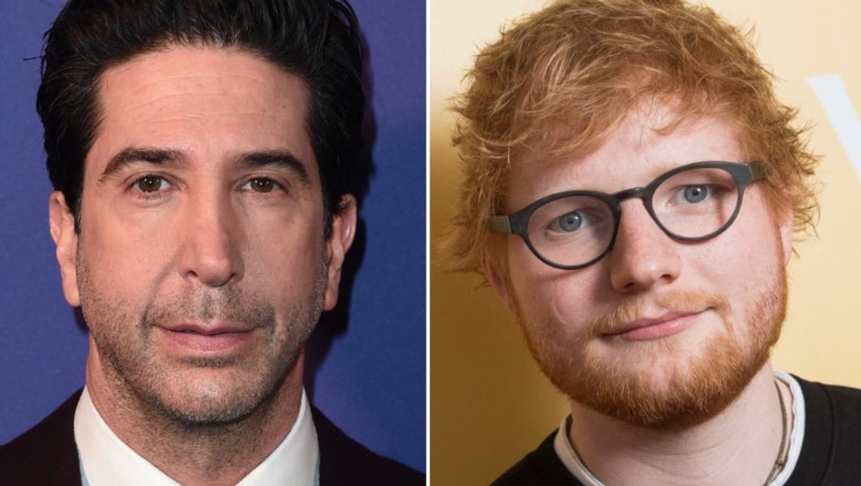 David Schwimmer says Ed Sheeran should stick to singing after he and Courteney Cox recreate ‘The Routine’