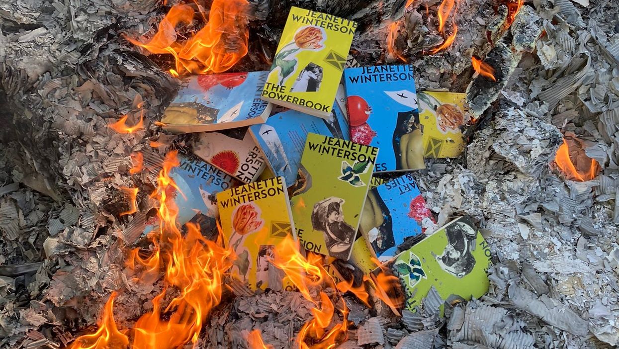 Author burns her own books because she didn’t like the blurbs