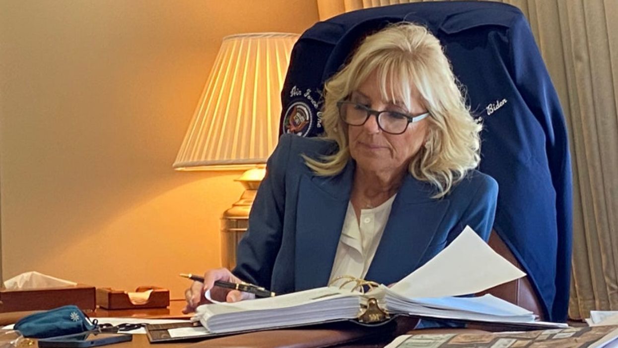 A photo of Jill Biden reading in a chair somehow triggered Republicans