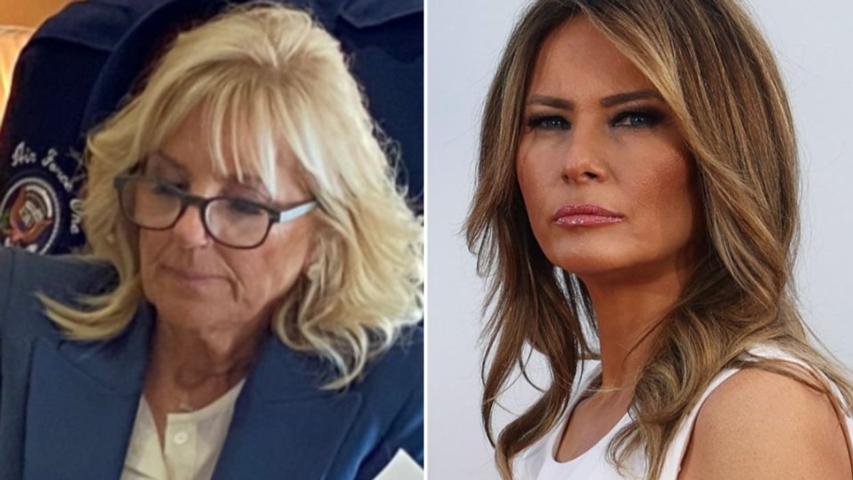 The difference between Melania Trump and Jill Biden in one photo