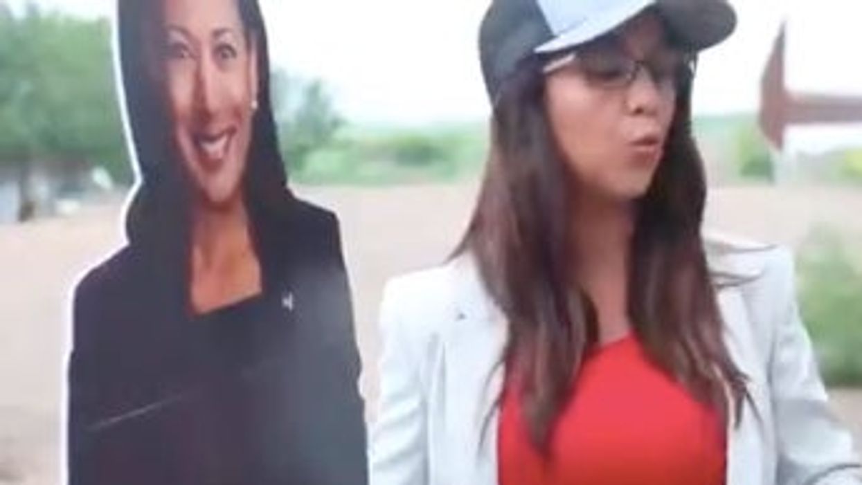 Lauren Boebert took a cardboard cutout of Kamala Harris to the border and it was unintentionally hilarious