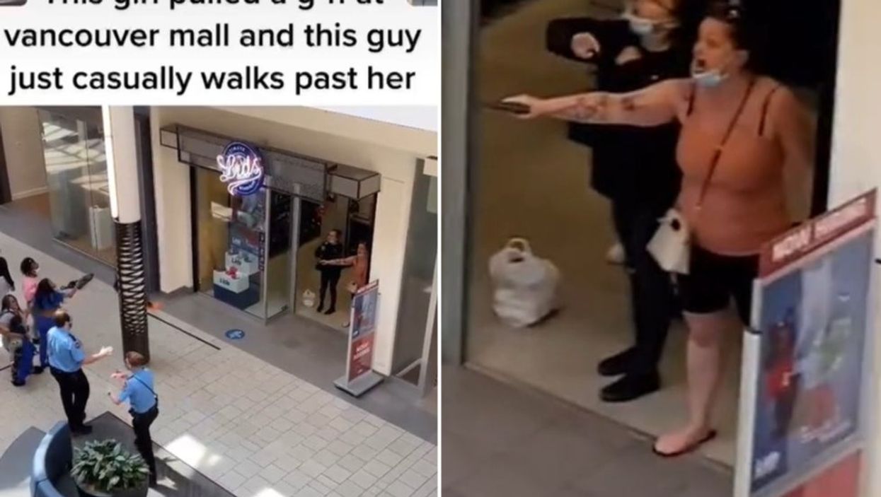 Viral TikTok shows white woman pull a gun on group of Black girls in shopping mall