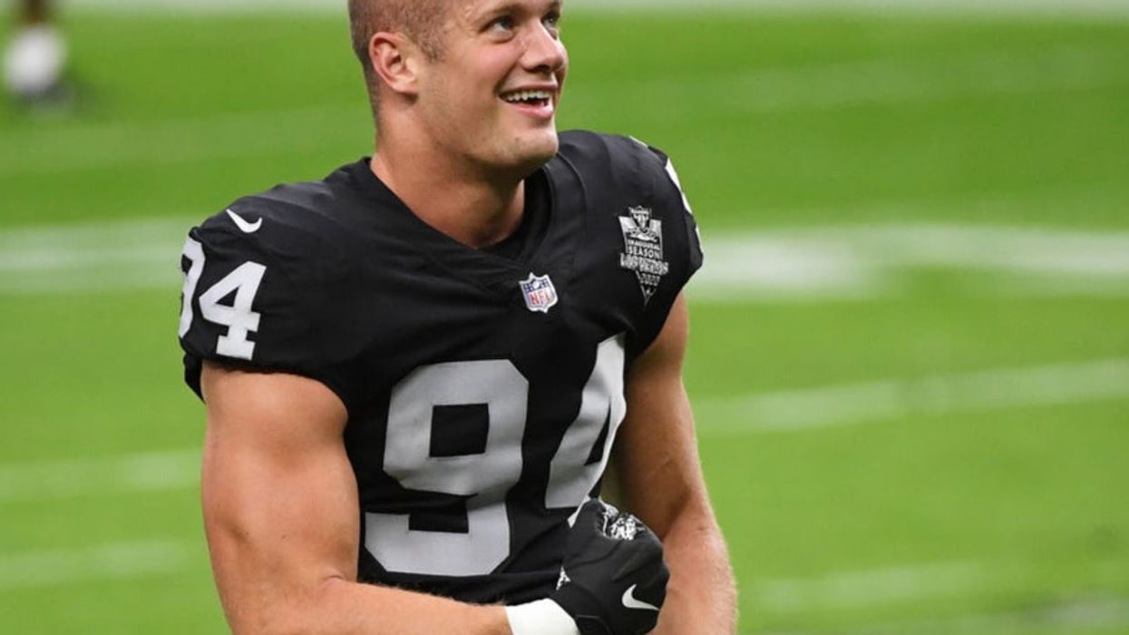 Support floods in to Carl Nassib after NFL star comes out out as gay in historic announcement