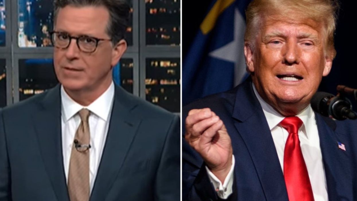 Stephen Colbert got his audience to boo Trump for 20 seconds without even mentioning his name