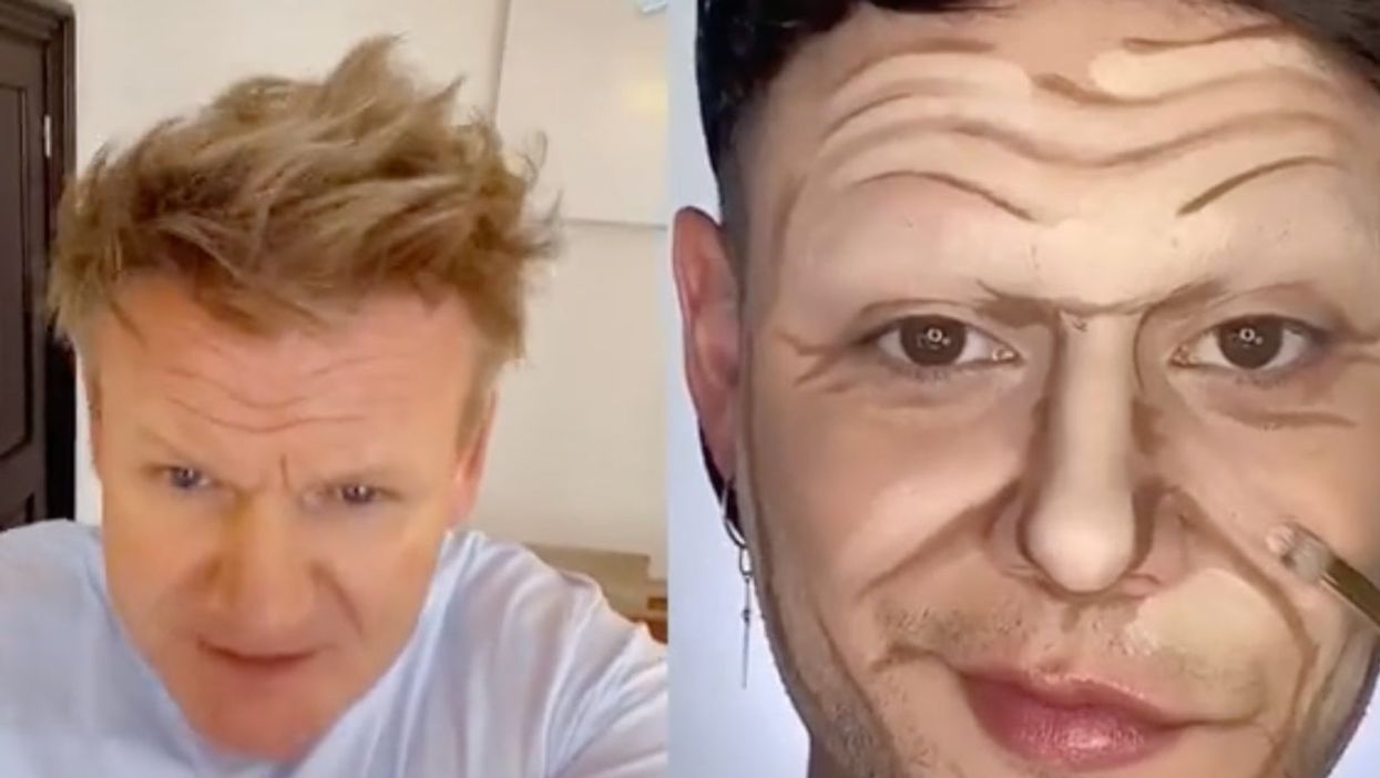 Gordon Ramsay has hilarious reaction to TikTok video of make-up artist trying to copy his craggy face