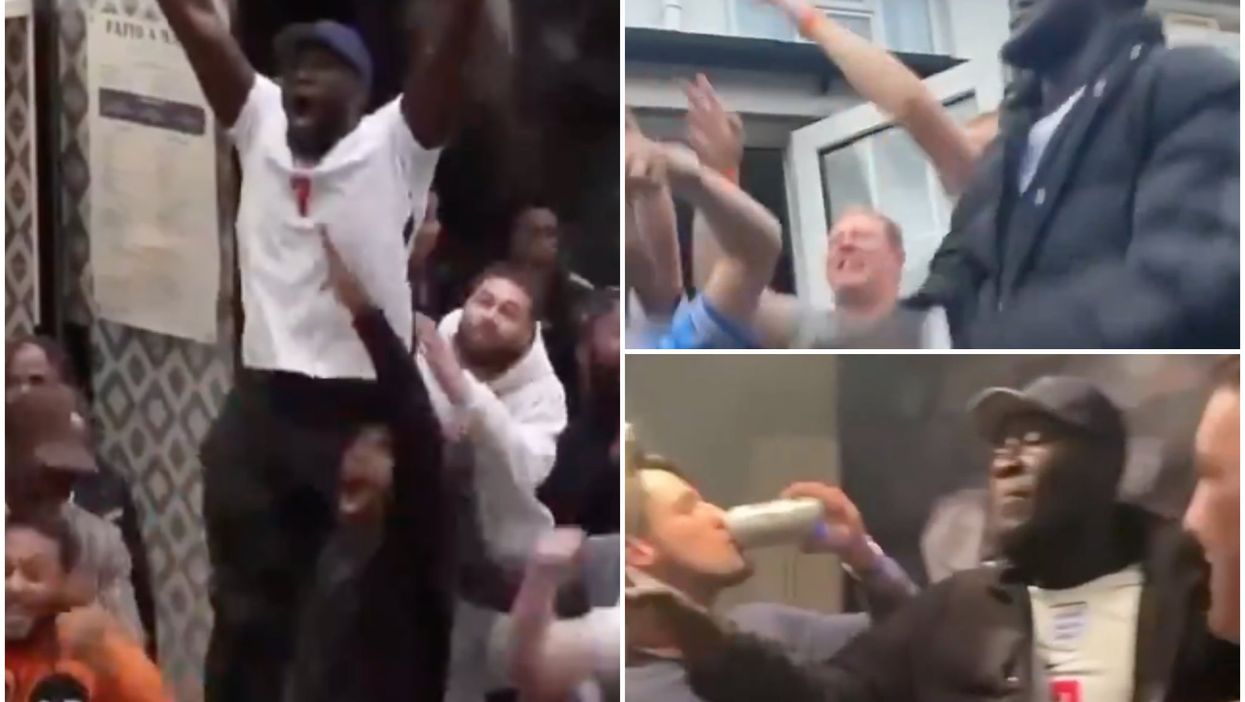 Stormzy is all of us as he goes wild with fans in Croydon after England win