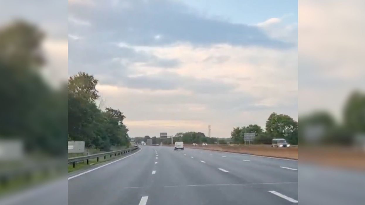 Motorist busted driving along M6 motorway while watching the England game on their tablet