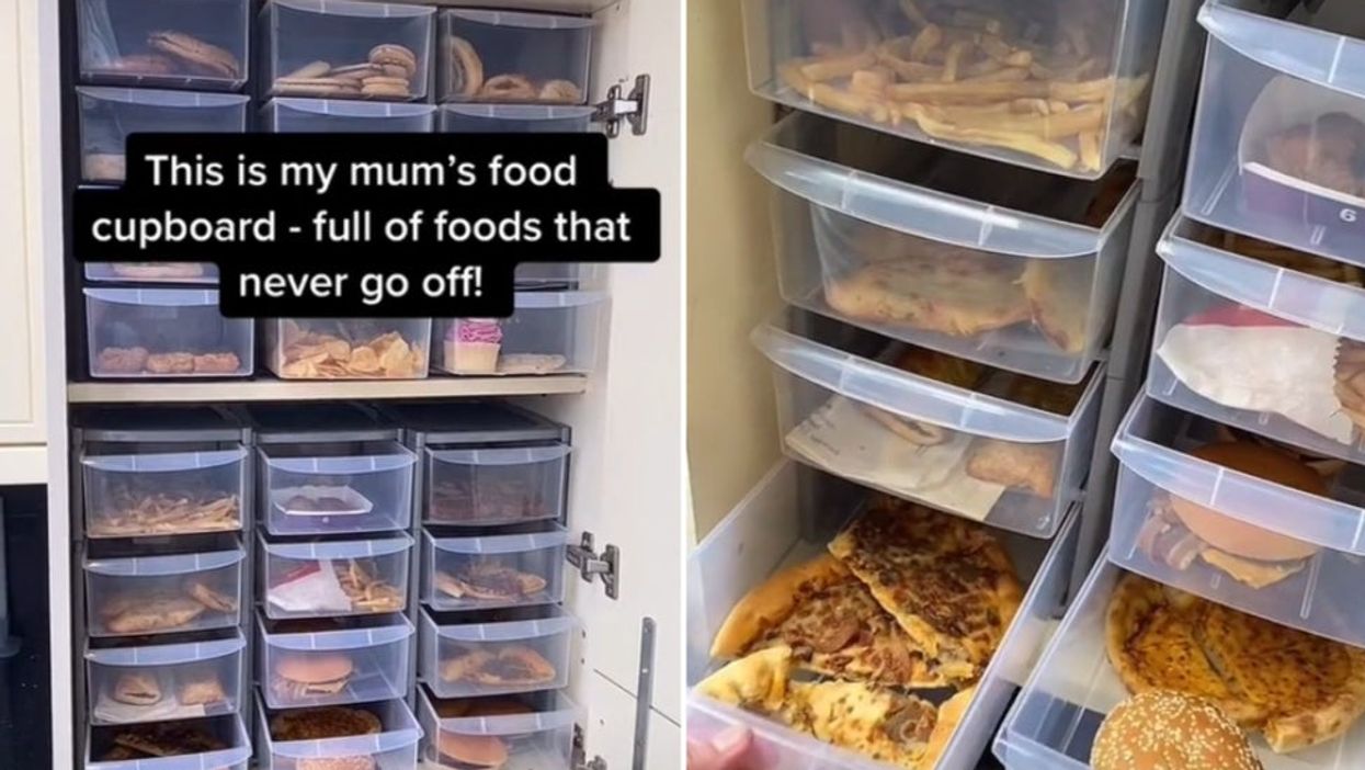 Mum keeps cupboard full of McDonald’s and junk food for years to prove it ‘never goes off’