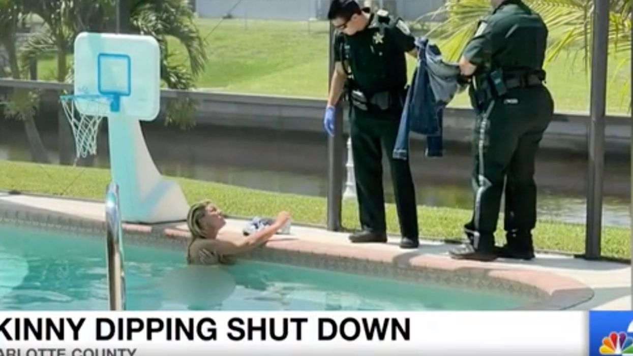 Woman arrested after breaking into pensioner’s swimming pool and taking a naked dip