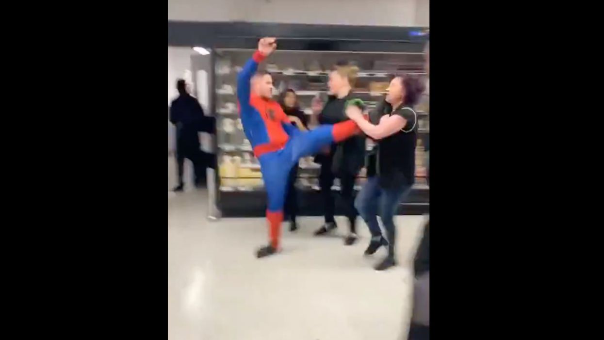 Six injured after man dressed as Spider-Man attacks Asda workers in mass brawl
