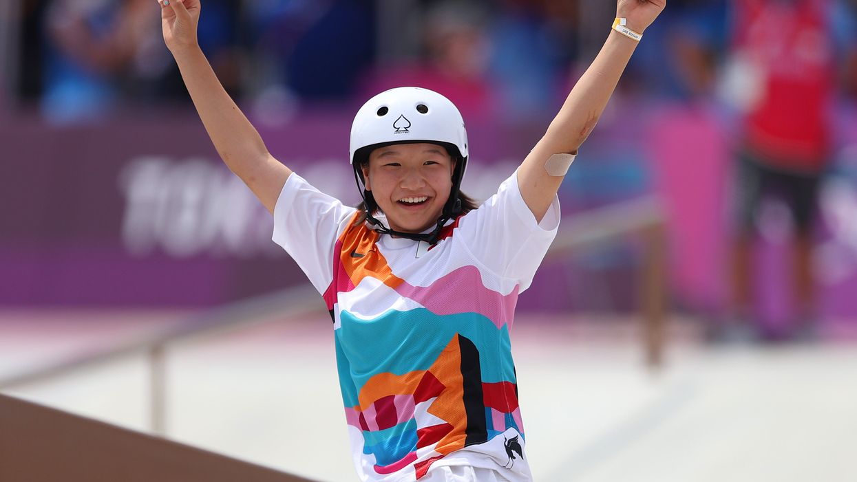 13-year-old Momiji Nishiya praised after winning first Olympic women’s street skateboarding gold