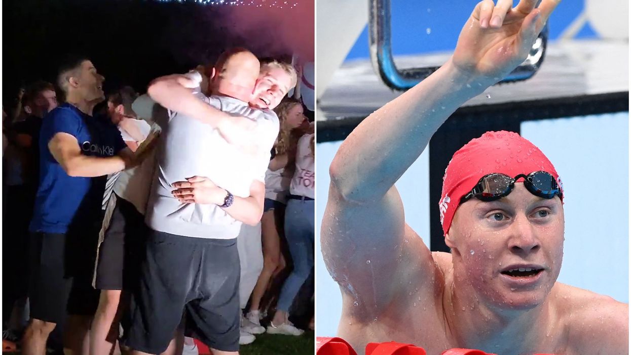 Heartwarming moment Tom Dean’s loved-ones watch him secure Olympic gold medal from home in Maidenhead