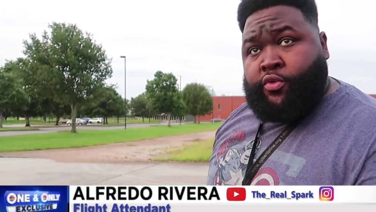 Comedian goes viral with hilarious spoof interview after pretending to be flight attendant who duct-taped passenger