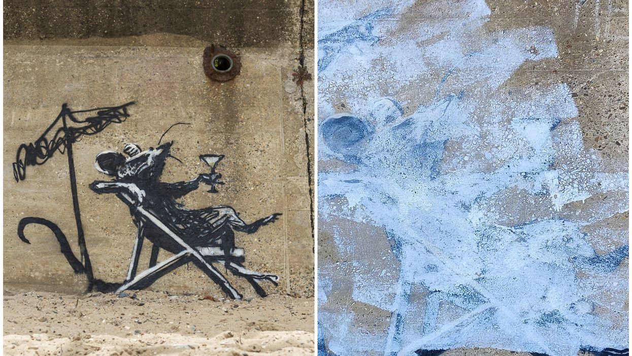 Banksy’s new mural destroyed by vandals hours after he confirmed it’s genuine