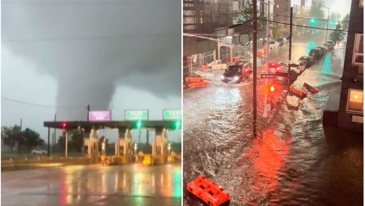 14 of the most dramatic scenes as floods pummel New York and tornadoes rip through New Jersey