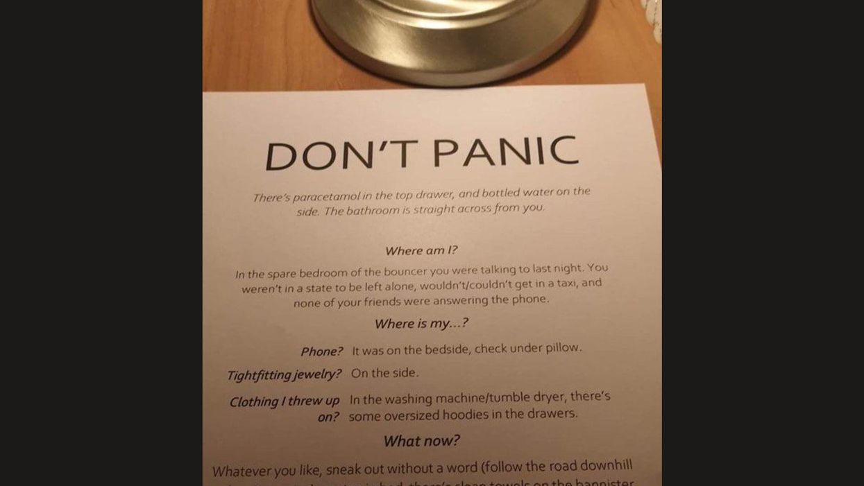 Bouncer’s ‘creepy’ note for blacked out punter horrifies the internet