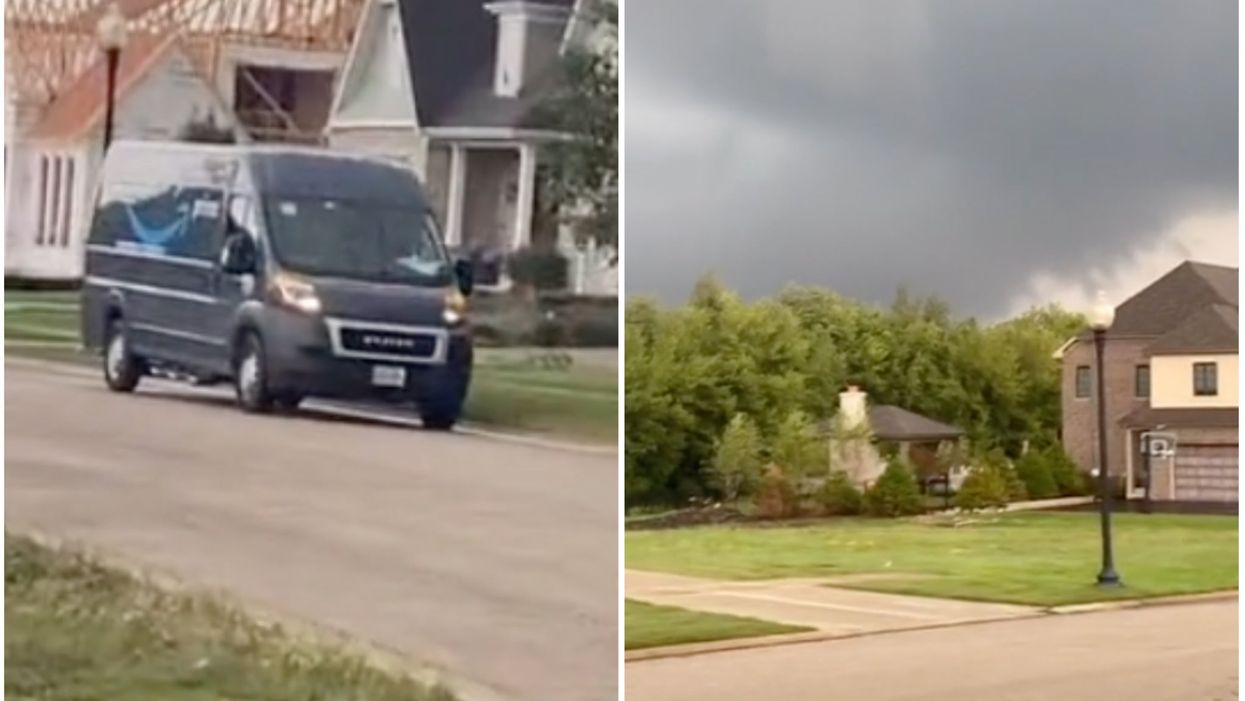 Viral TikTok shows Amazon driver ‘making deliveries’ while there’s a ‘literal tornado outside’