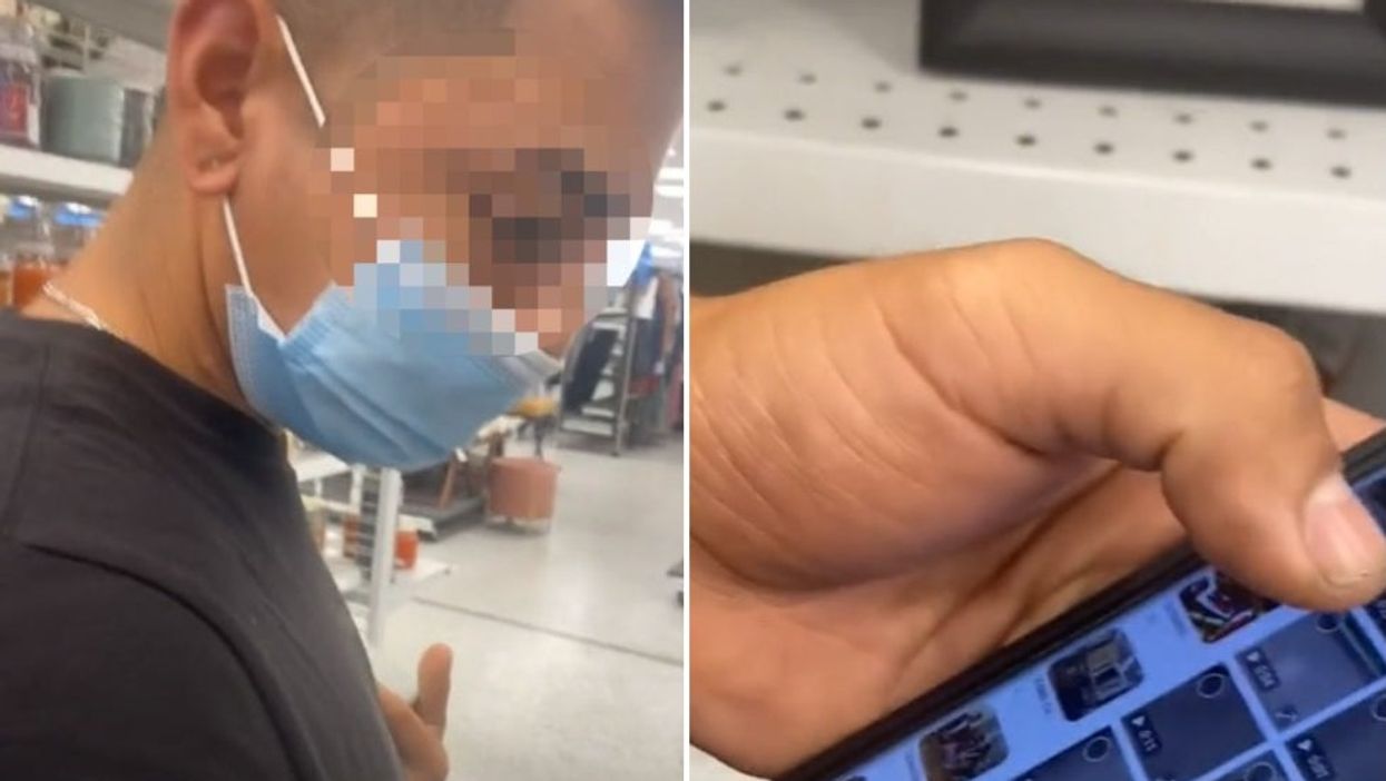 Woman chases man out of store after she caught him filming her