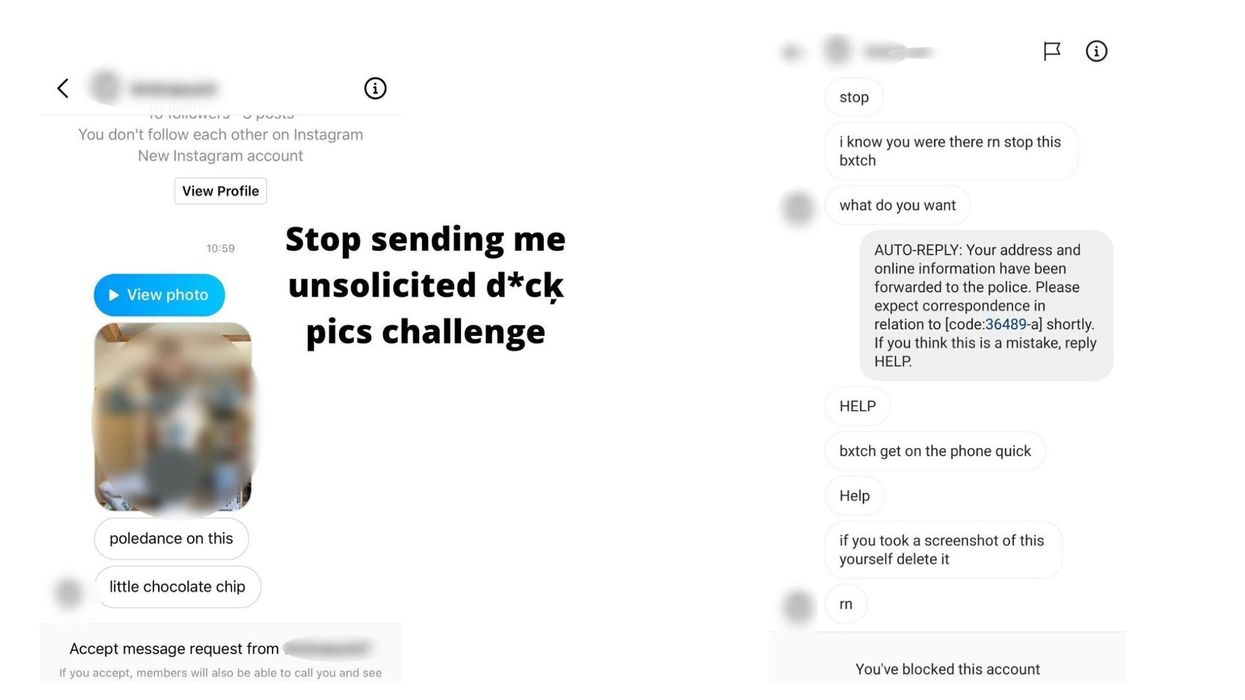 Woman has the perfect response to man who was sending her unsolicited explicit photos