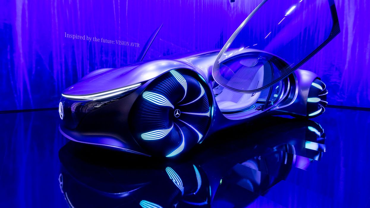 A futuristic Mercedes allows people to use brainpower