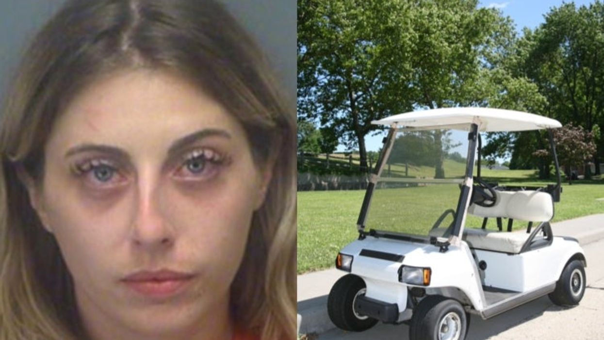 Naked woman driving a golf cart interrupted police during six-hour stand-off
