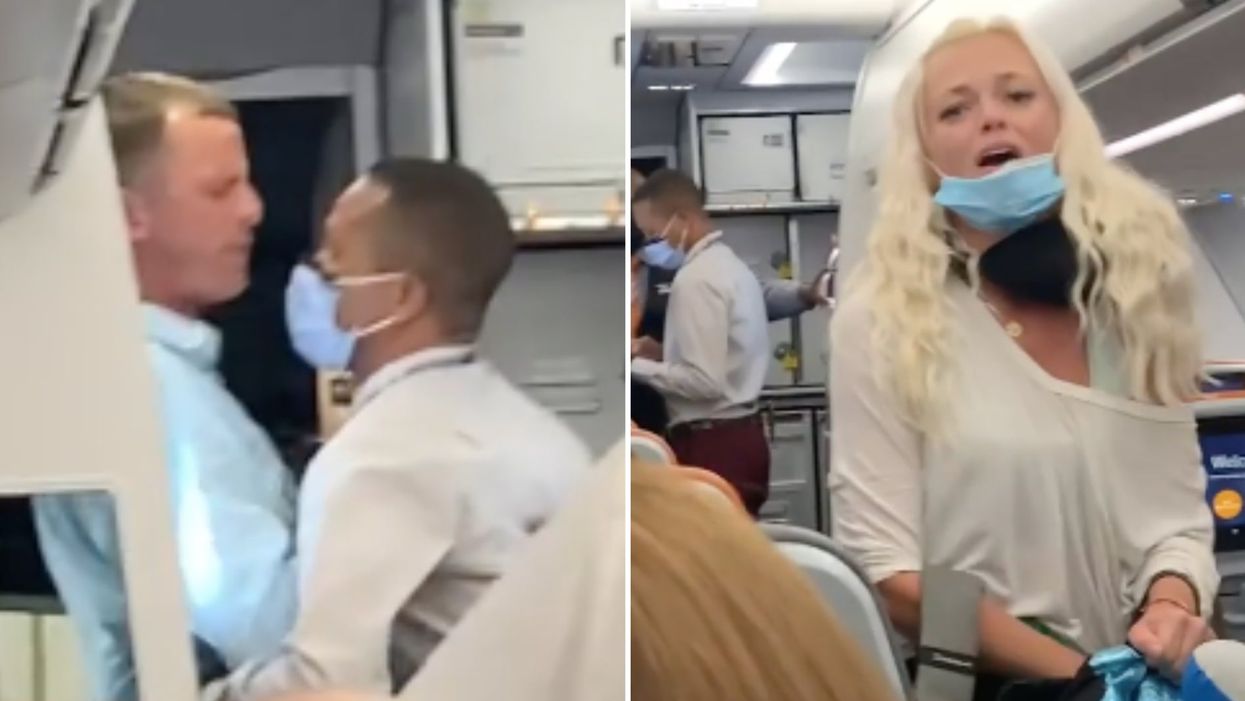 Couple kicked off JetBlue flight for ‘refusing to wear masks’ filmed abusing staff in viral video