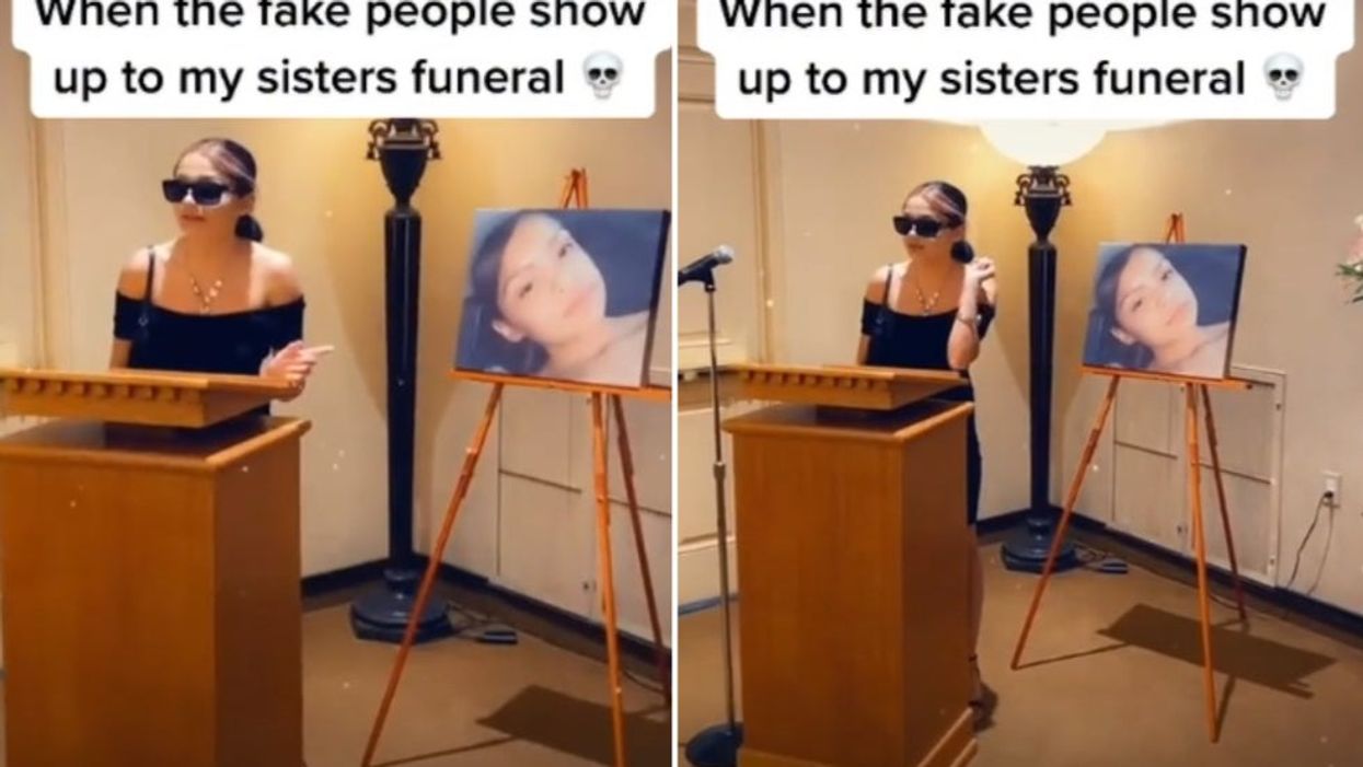 Clip goes viral after woman appears to call out ‘fake people’ at her sister’s funeral
