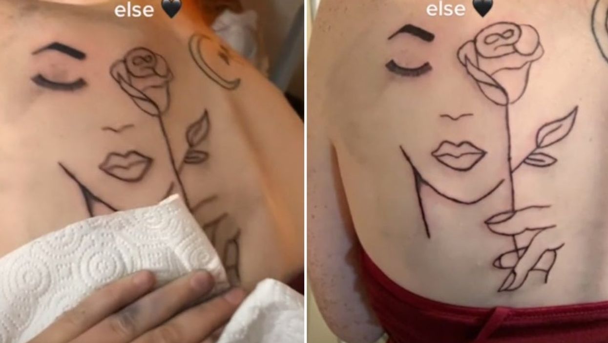 Amateur tattooist trolled after revealing her first ever inking on TikTok