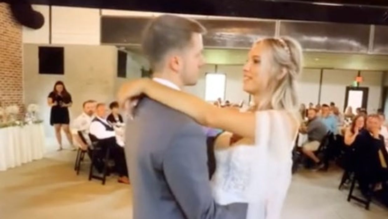 Best man red-faced after comment during newlyweds’ first dance caught on microphone