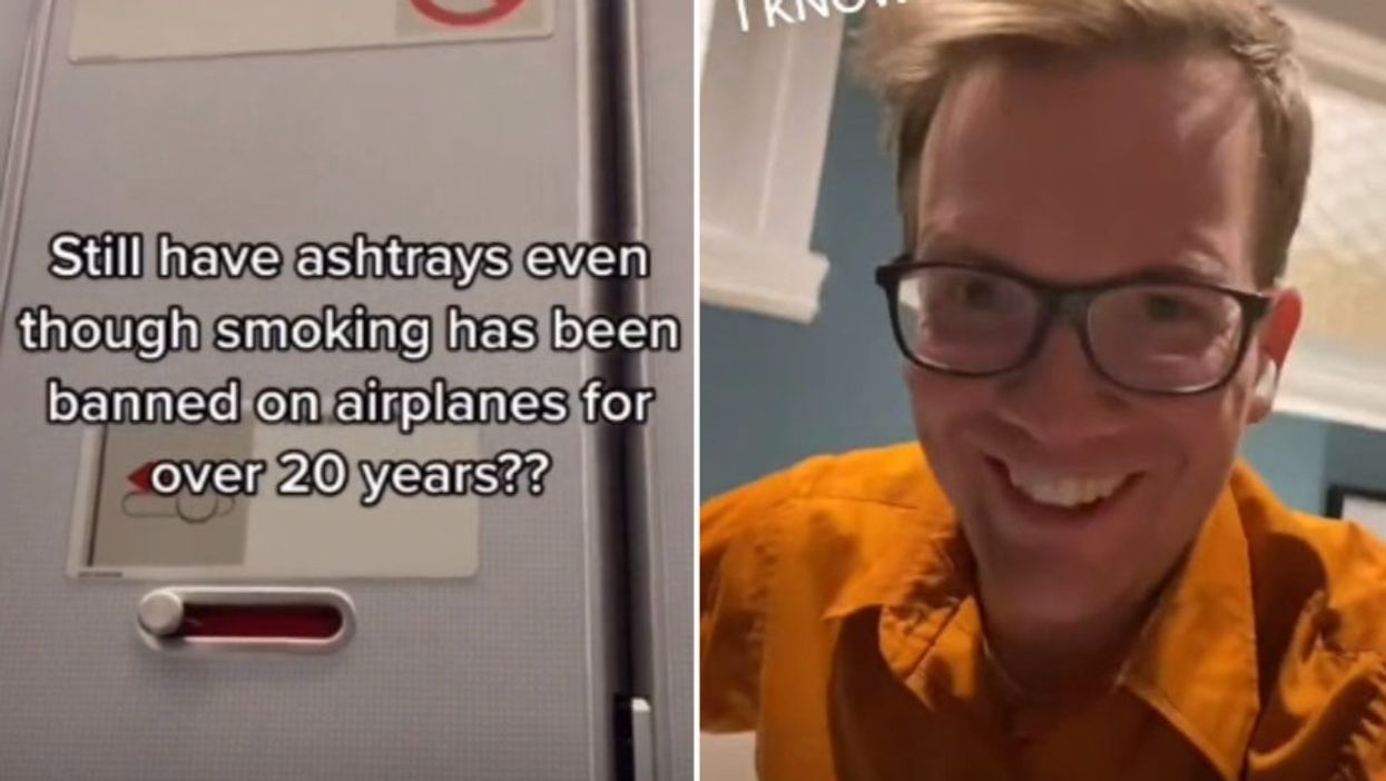 TikToker reveals why airplanes still have ashtrays despite smoking ban