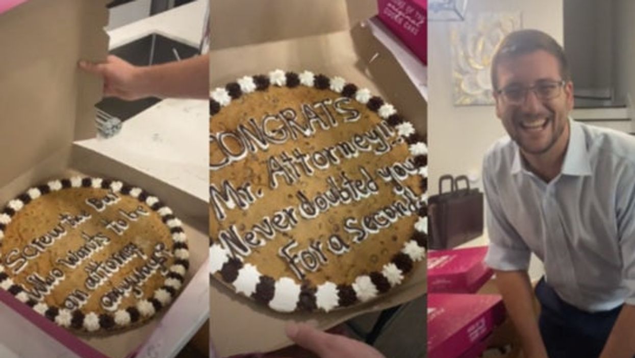 TikTok shows girlfriend surprising boyfriend with cake for passing exam – but she can’t resist a cheeky prank