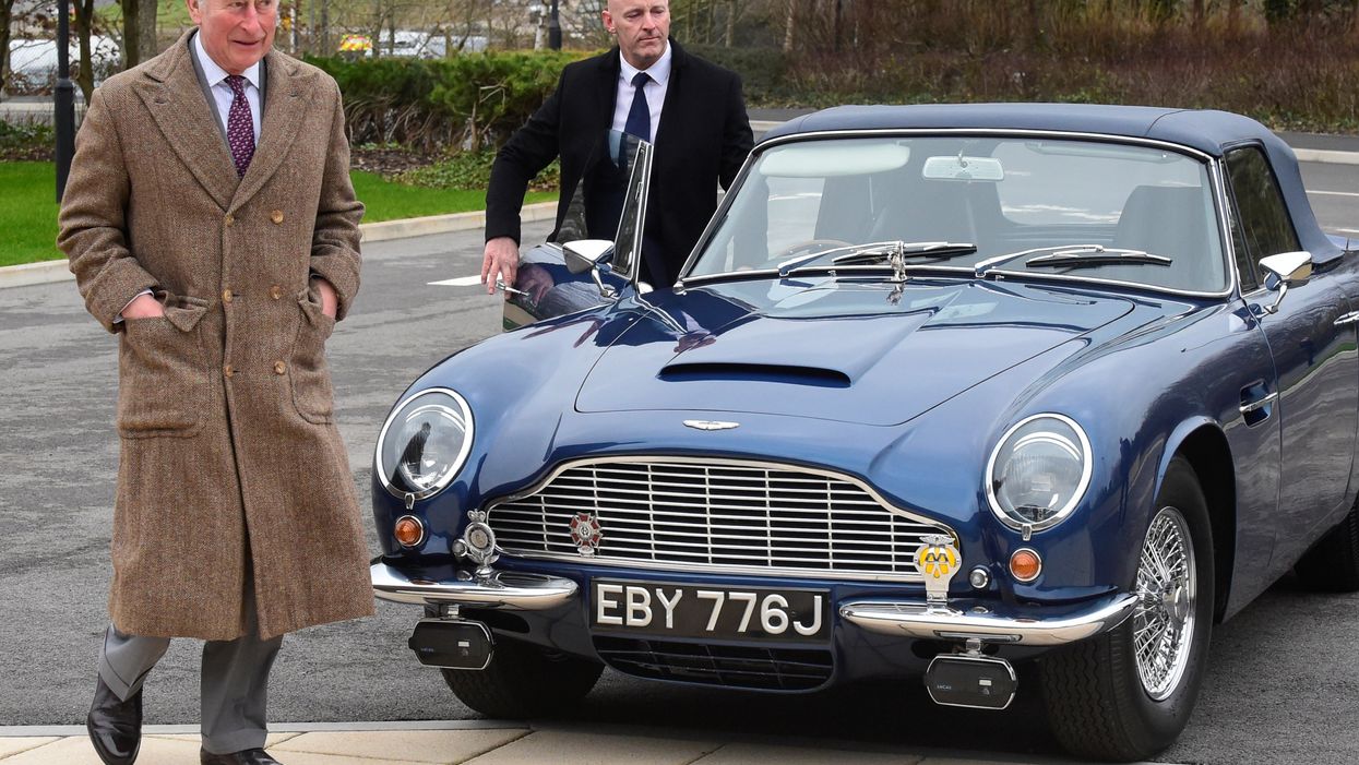 Prince Charles’ Aston Martin gifted to him by the Queen is powered by cheese and white wine