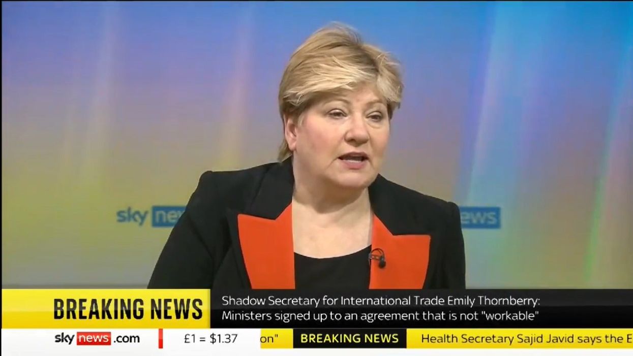 Emily Thornberry was going to use a ‘word that can’t be broadcast’ in reaction to plans to ditch Brexit deal