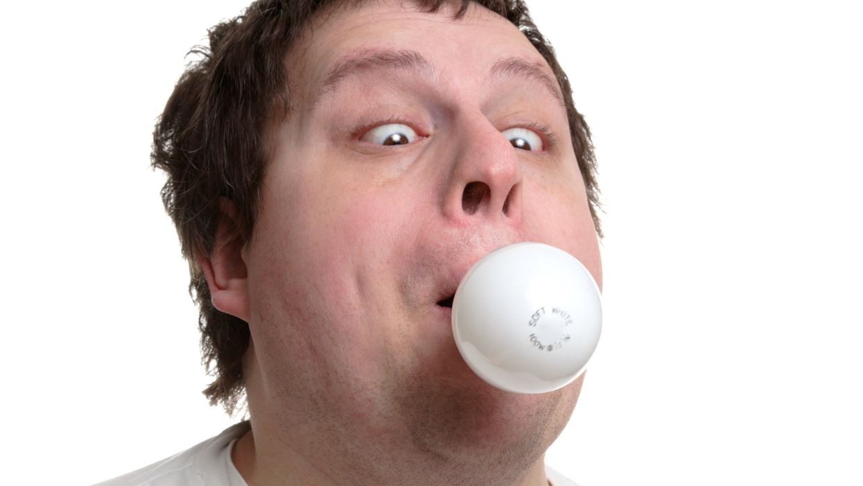 Man rushed to hospital after getting a lightbulb stuck in his mouth